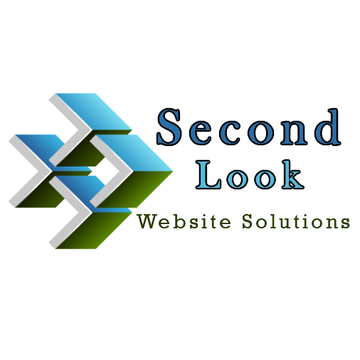 Blue Green logo for Second Look Website Designer in Utah